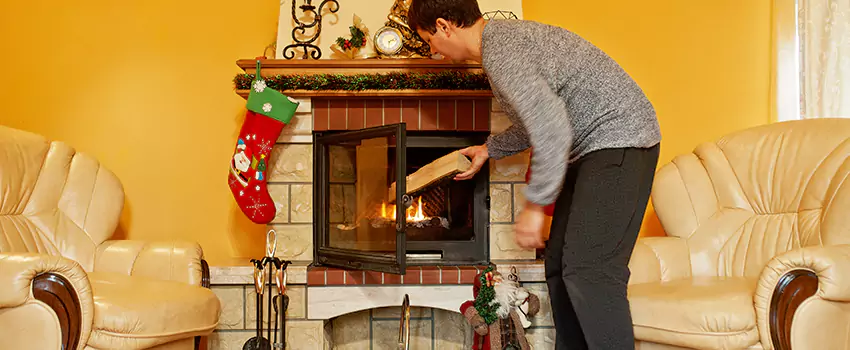Rusted Metal Fireplace Restoration in Sandusky, Ohio